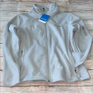 Columbia Soft Gray Fleece Falls Full Zip Jacket Size XL NWT
